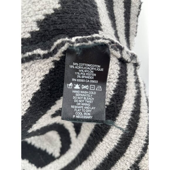 Nic+Zoe Black & White Geometric Open-Front Cardigan XL Cotton/Acrylic Blend - Picture 6 of 6